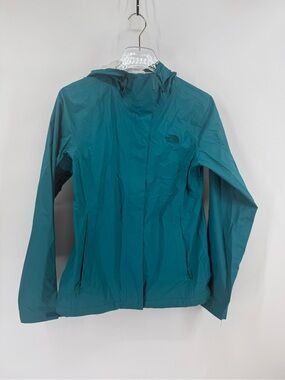The north face dark teal rain jacket size xs
